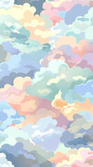 Fototapeta premium Cloud camouflage pattern