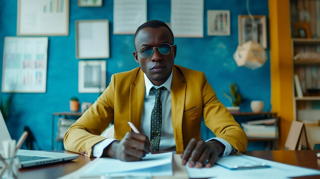 entrepreneur au bureau g&egrave;re sin business 
