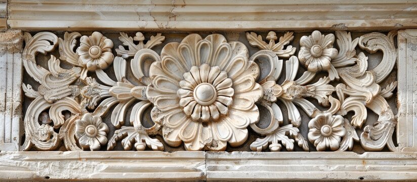Turk Seljuk architectural decorative element. Copy space image. Place for adding text or design