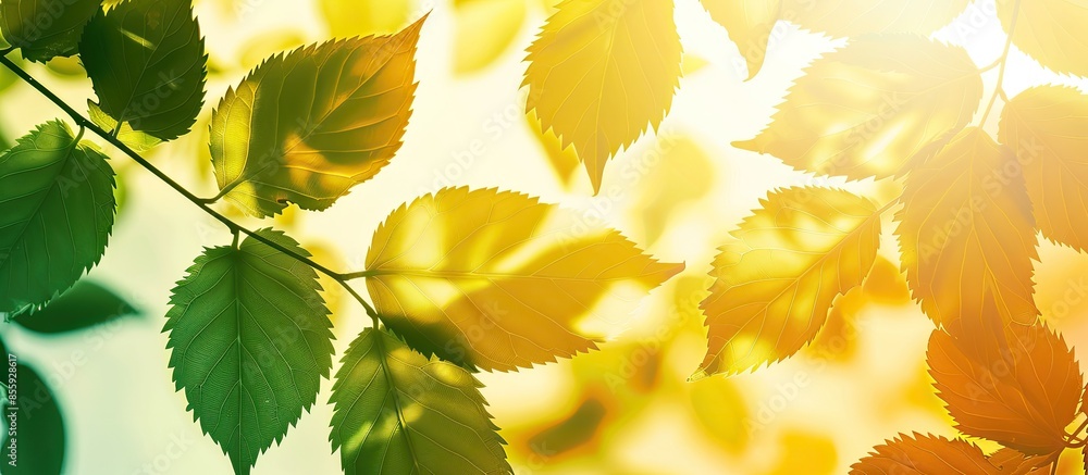 Poster leaf silhouettes are used for advertisements and background products. copy space image. place for ad