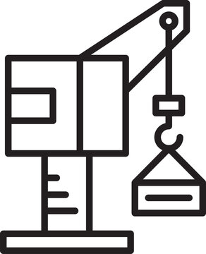 recommend clip art: Port Crane Line Art