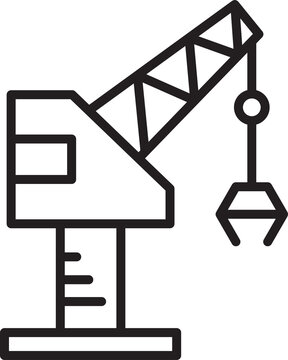 recommend clip art: Port Crane Line Art