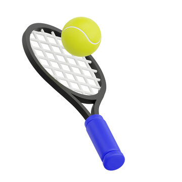 recommend clip art: 3D render racket and ball tennis icon illustration. Isolated on transparent background