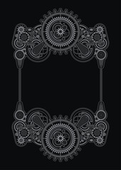 Steampunk frame Vector eps format