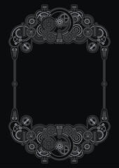 Steampunk frame Vector eps format