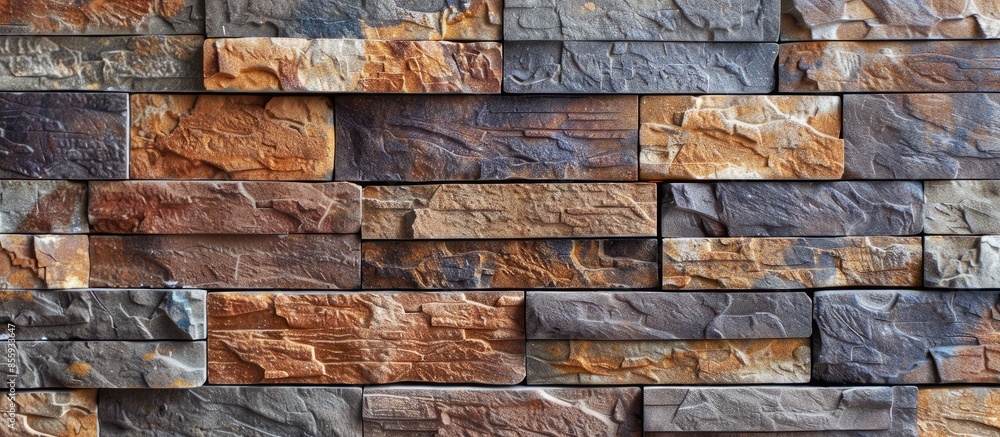 Poster brick wall just completed, to build a new house. copy space image. place for adding text and design