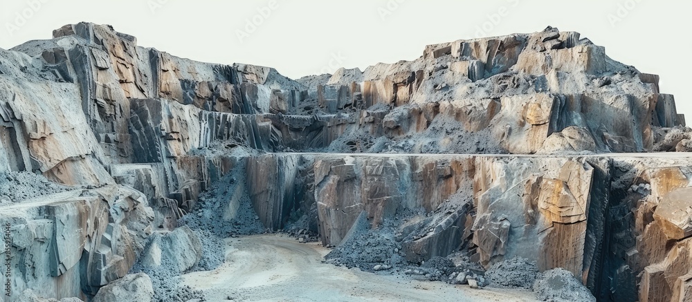 Poster model of a mine elevation. gis product made after processing aerial pictures taken from a drone. it 