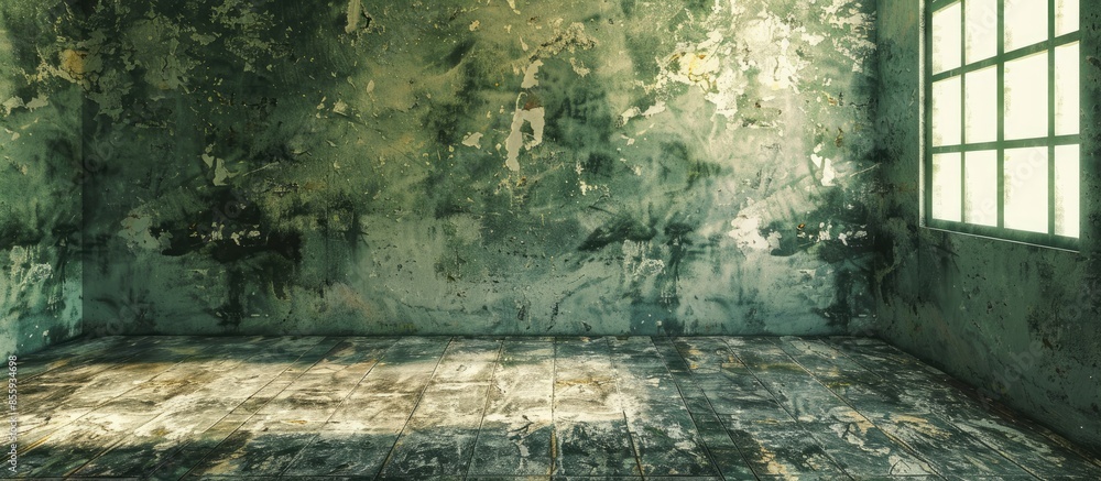 Poster old grunge room, retro background. copy space image. place for adding text and design