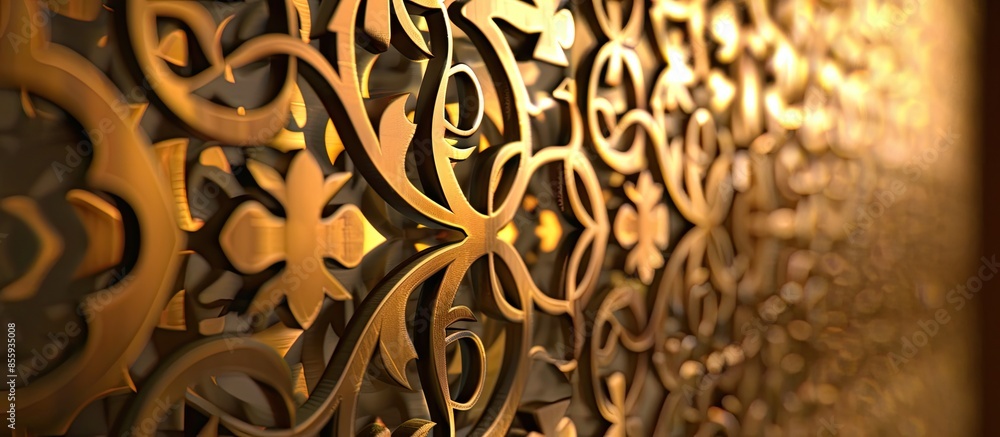 Poster laser cutting design used for sealing & partition. copy space image. place for adding text and desig