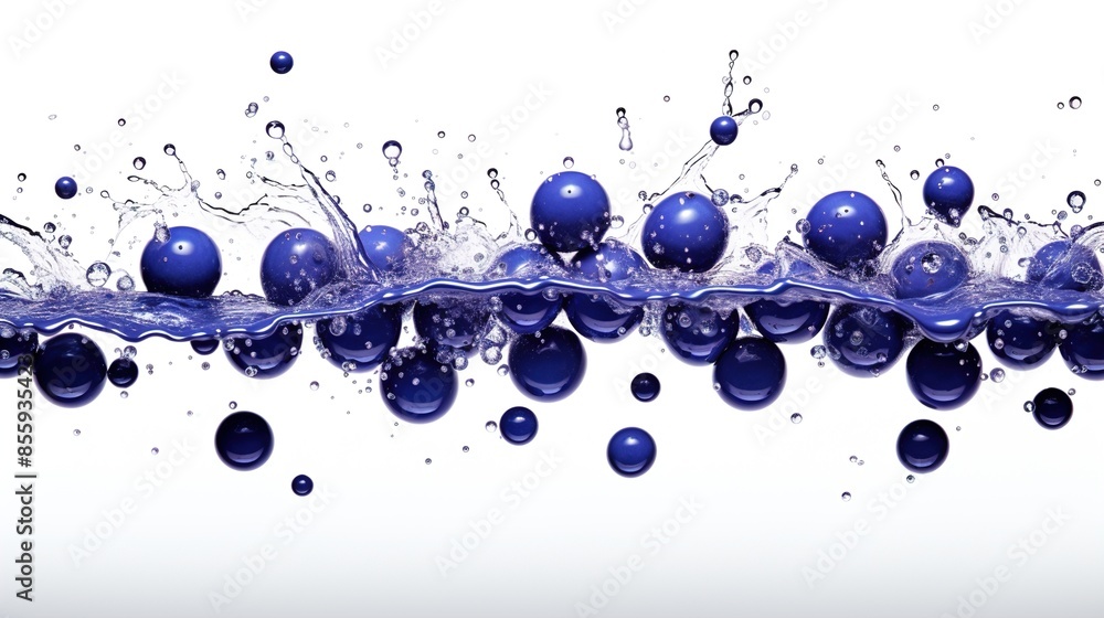 Wall mural blue water splash