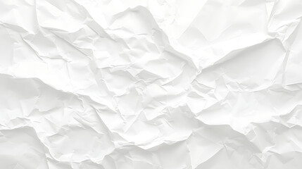 Obraz premium white crumpled paper on texture white and transparent background