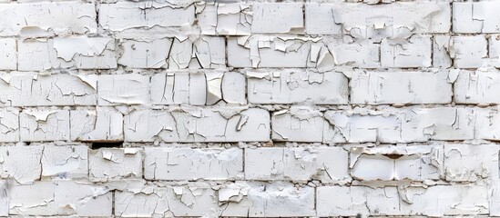 Fototapeta premium white brick wall background texture and architecture element. Copy space image. Place for adding text and design