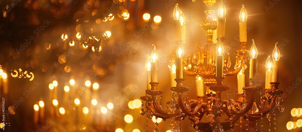 Poster chandeliers. copy space image. place for adding text and design