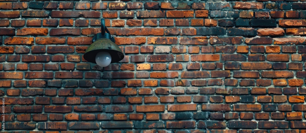 Aufkleber security camera on a brick wall. copy space image. place for adding text and design