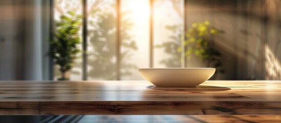 Table Top And Blur Bathroom Of The Background. Copy space image. Place for adding text and design