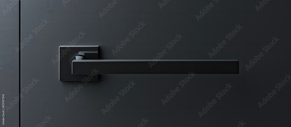 Poster Matte  handle with catch for doors. Copy space image. Place for adding text and design