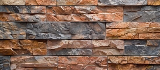 Obraz premium Brick, decorative stone. Background for design and presentation. Copy space image. Place for adding text and design