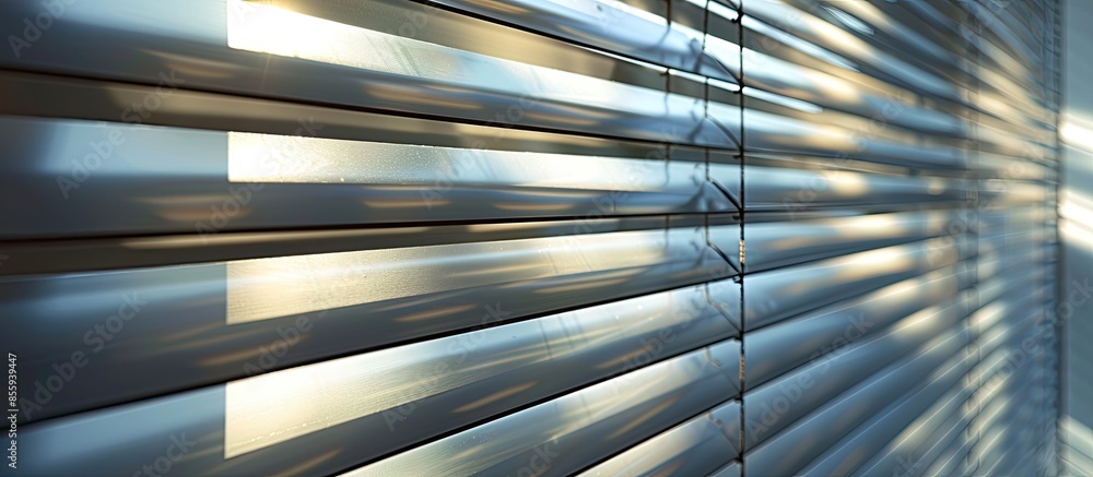 Aufkleber metal sheet sunblind. copy space image. place for adding text and design