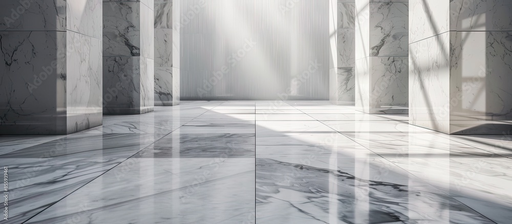 Poster light marble stone ceramic floor. copy space image. place for adding text and design