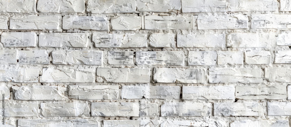 Poster old brick wall background. white rustic texture. design element for web, banner or wallpaper. copy s