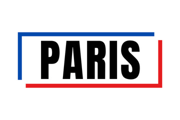 Paris symbol icon with French flag colors	