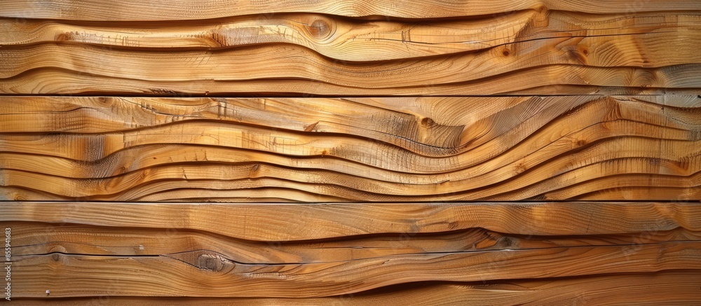 Poster surface of light-weight wooden embossed planks joined together. copy space image. place for adding t