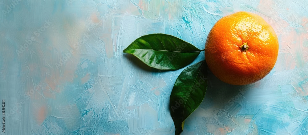 Poster orange tangerine on a pastel background. food isolated. copy space image. place for adding text and 