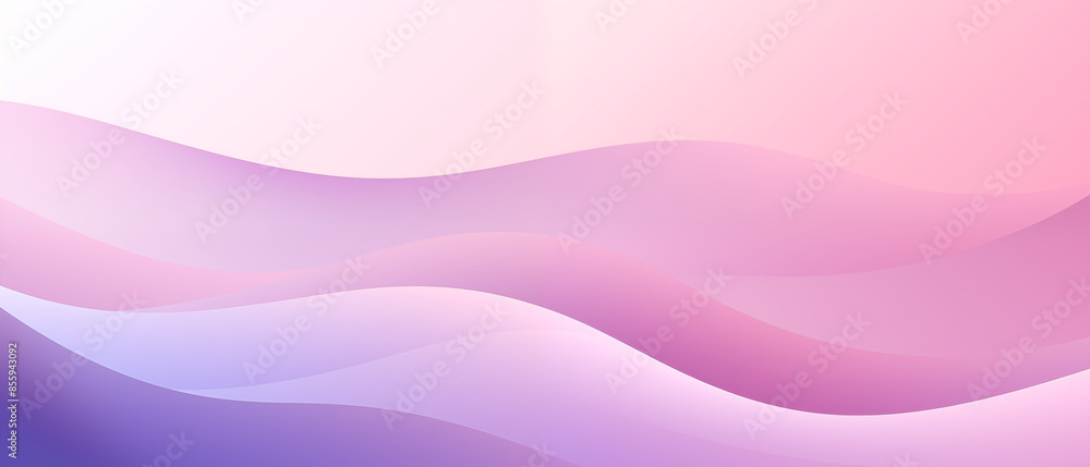 Poster Pastel Pink and Purple Gradient Waves