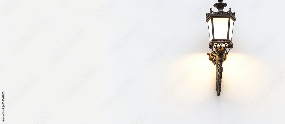 Poster lamp for wall and ceiling isolated on white background. copy space image. place for adding text and 