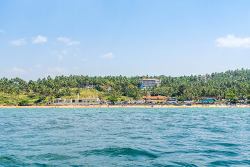 Naklejka premium Kovalam is a beach and seaside resort in the city of Thiruvananthapuram in Kerala, India.
