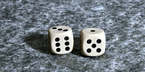 A pair of dice thrown with the number eleven. 11 and Doubles is a game with dice