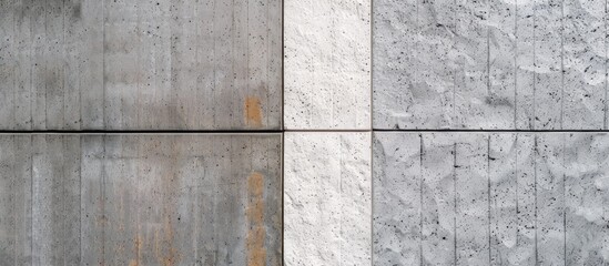 Close-up of external wall insulation systems and facade cladding. Copy space image. Place for adding text and design