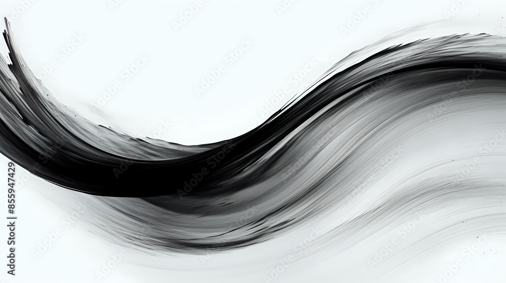 Poster abstract black and white swirl. captivating abstract image featuring a dynamic black and white swirl