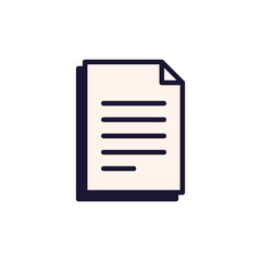 Document paper and company policy document, organizing, contract, data archive, business paper concept flat vector illustration.
