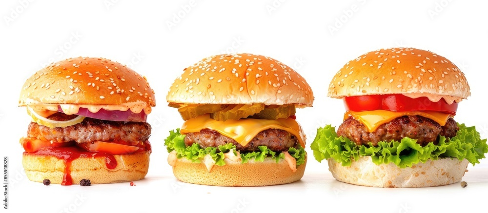 Poster fast food isolated on white. copy space image. place for adding text or design