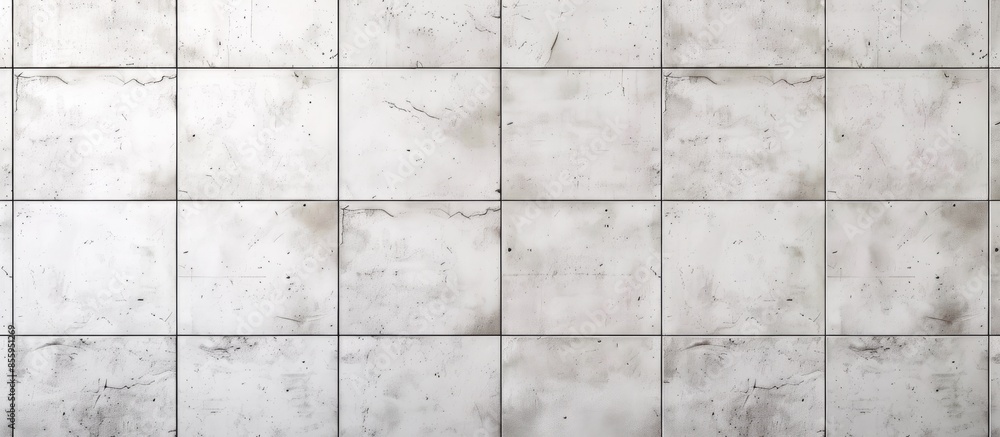 Poster the modern white concrete tile wall background and texture. copy space image. place for adding text 
