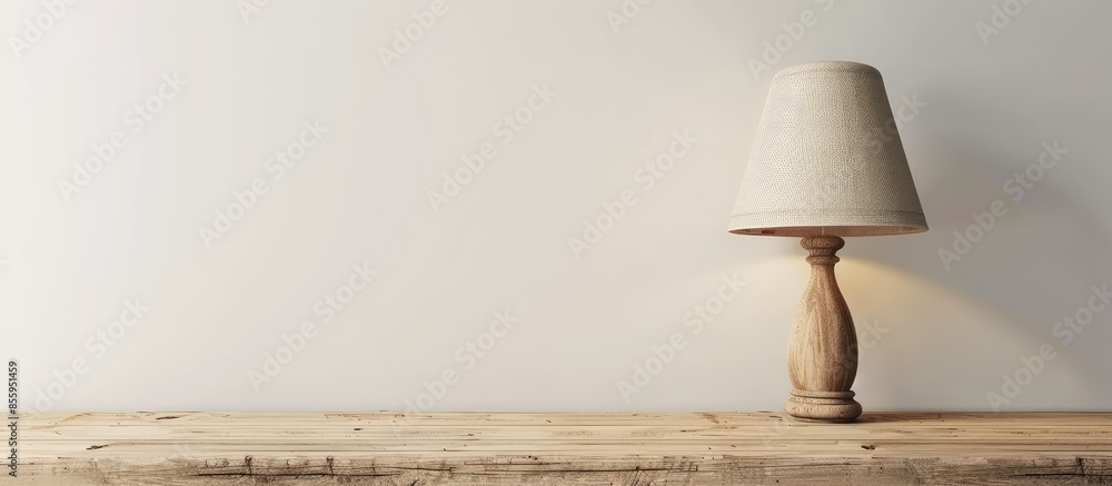 Poster table lamp isolated on white background. copy space image. place for adding text and design