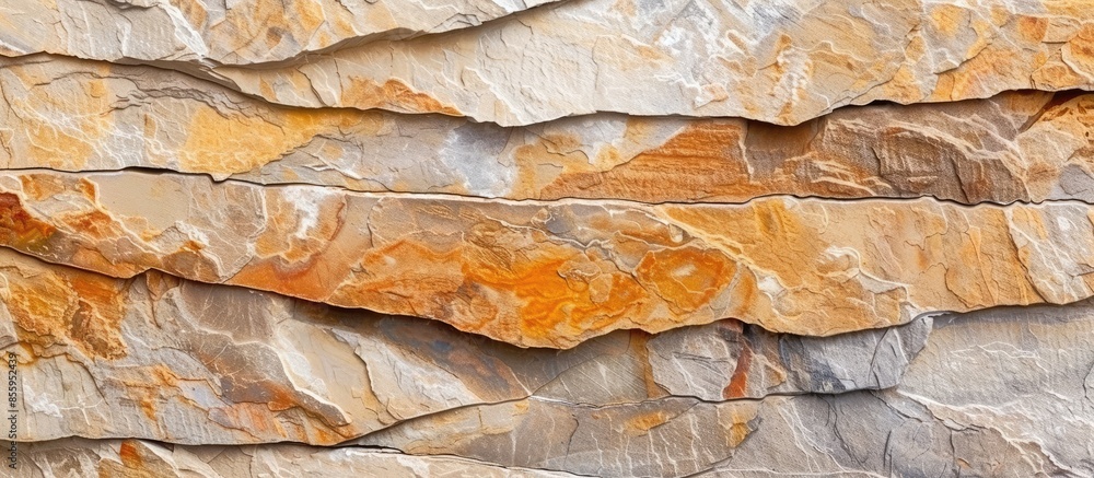 Aufkleber orange facing stone, slate, sandstone and travertine marble texture. copy space image. place for add