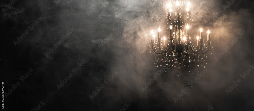 Poster chandelier. copy space image. place for adding text and design