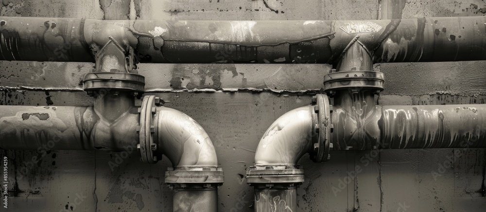 Aufkleber connecting pipe. copy space image. place for adding text and design
