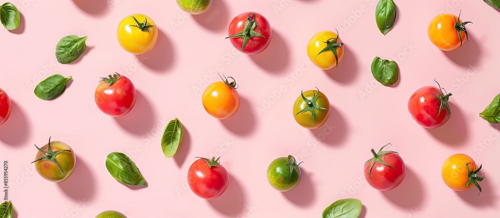 Poster isolated image of many raw vegetables on a pastel background. copy space image. place for adding tex