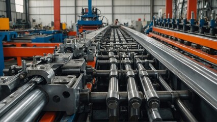 Industrial metalworking machine in factory