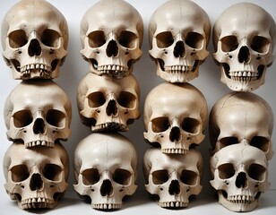 Stack of Skulls in a Row