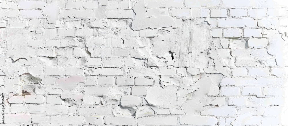 Poster old brick wall background. white rustic texture. design element for web, banner or wallpaper. copy s