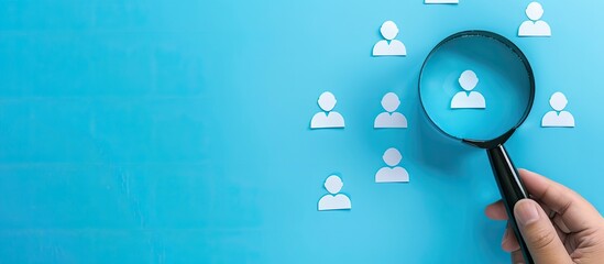 Online job search on modish website for worker to search for job opportunities on the recruitment internet network. Copy space image. Place for adding text or design