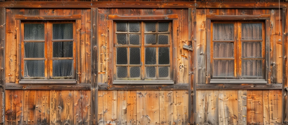 Poster wood windows for vintage background. copy space image. place for adding text and design