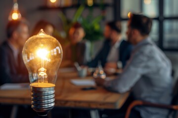 The idea was formed during a meeting, a brainstorming session, or a meeting in the office.