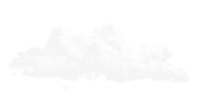 white clouds isolated on white or transparent png