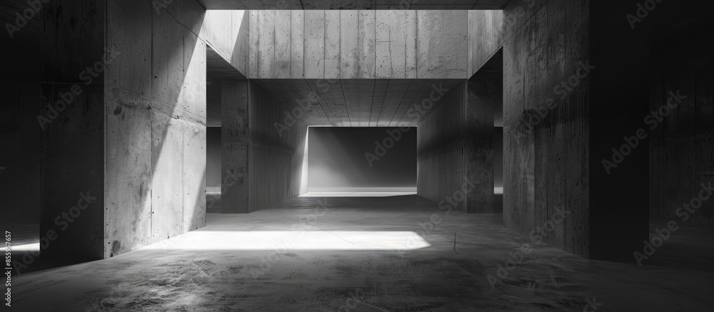 Poster empty dark abstract concrete room interior . copy space image. place for adding text and design