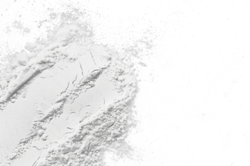 white flour isolated on white or transparent png 